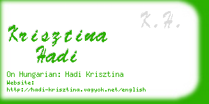 krisztina hadi business card